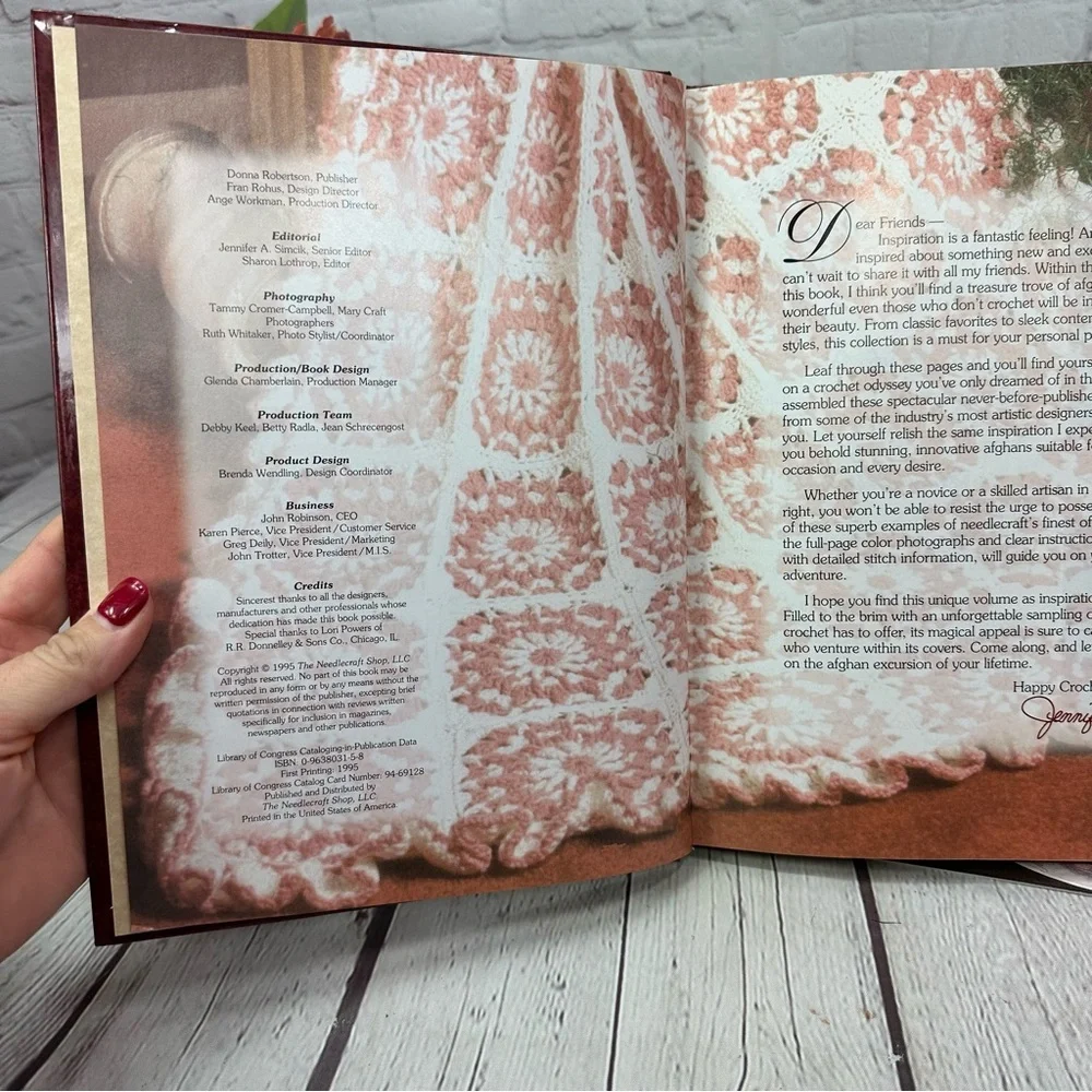 vtg 1995 Afghan Extravaganza Book 50 patterns homestead granny grandma crafting